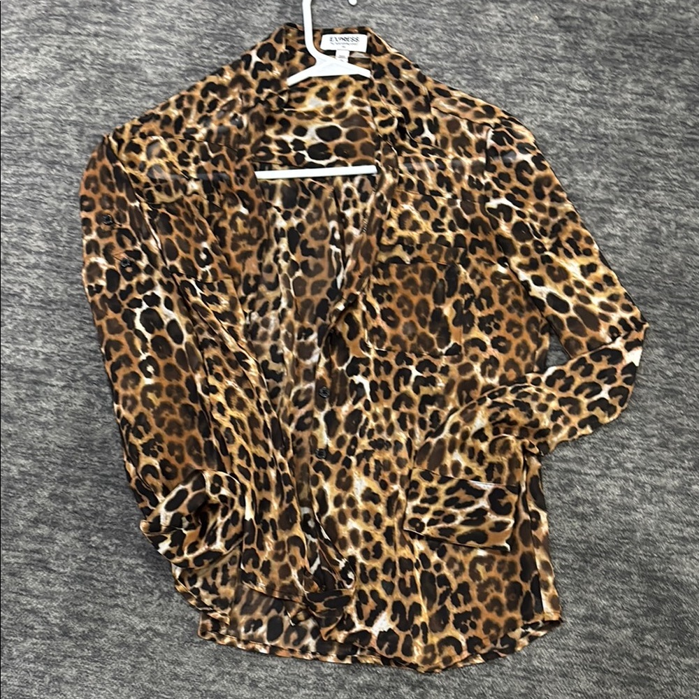 Express Leopard Print Blouse